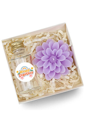 Mini Kolonya & Lotus Mum Hediye Seti