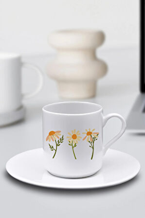 Papatya Fincan & Sunum Peçetesi & Mehmet Efendi Türk Kahvesi Hediye Seti