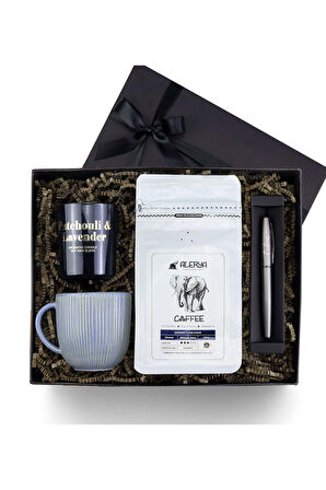 Mum & Kupa & 200gr Filtre Kahve & Kalem Premium Hediye Seti