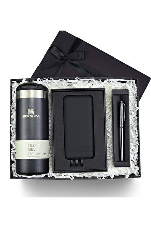 Termos & Wireless Vakumlu Powerbank & Kalem Premium Hediye Seti