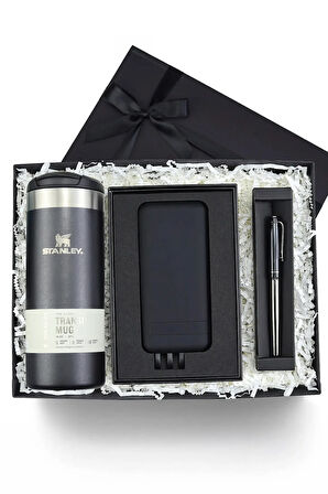 Termos & Wireless Powerbank & Kalem Premium Hediye Seti