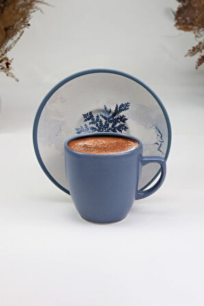 2 li Seramik Kahve Fincan & Selamlıque Türk Kahvesi & Kolonya Hediye Seti