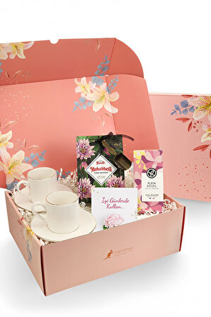 Yves Rocher Parfüm & 2 li Fincan & Türk Kahvesi Hediye Seti