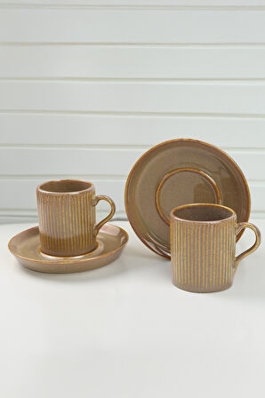 Porselen Fincan & Gold Çerçeve & Selamlıque Türk Kahvesi & Kolonya Hediye Seti