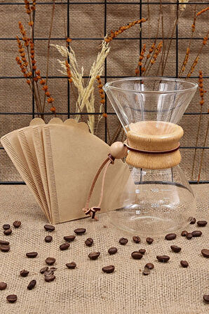 2'li Porselen Fincan & Filtre Kahve & Mum & Cam Karaf Hediye Seti