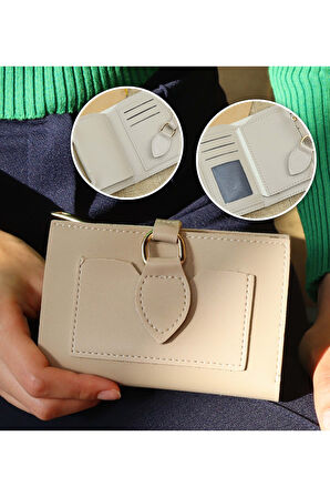 Papatya Kolye & Cüzdan & Fular Hediye Seti