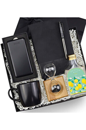 Powerbank & Kum Saati & Kupa & Kolonya & Kalem & Defter Hediye Seti