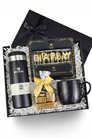 Termos & Happy Birthday Mum & Çikolata & Kupa Hediye Seti