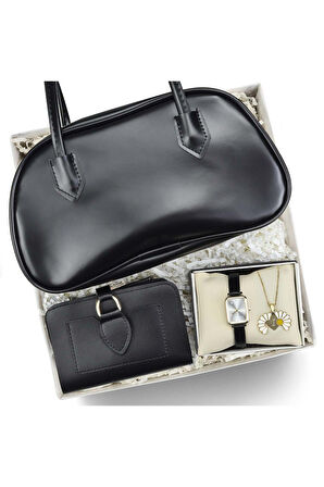 Kişiye Özel Kolye & Kadın Çantası & Kol Saati & Cüzdan Anneler Günü Hediye Seti