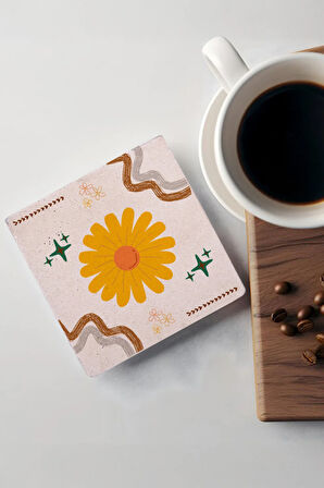 Bambu French Press & Sukulent & Taş Bardak Altlığı & Beta Tea Portakal Çiçeği & Kupa Hediye Seti