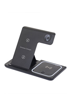 Wireless Masa Üstü Şarj Standı & Termos & Siyah Kupa & Premium Filtre Kahve Hediye Seti