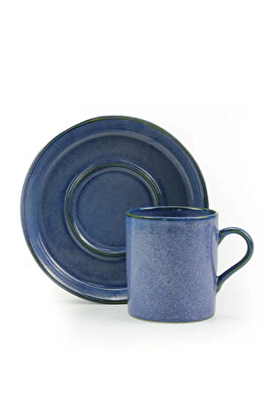 Mavi Porselen Fincan & Eyüp Sabri Tuncer Erkek Vücut Spreyi & 3'lü Godiva Çikolata