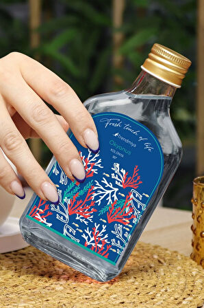 Okyanus Kolonya & Godiva Çikolata & Mavi Porselen Fincan Hediye Seti