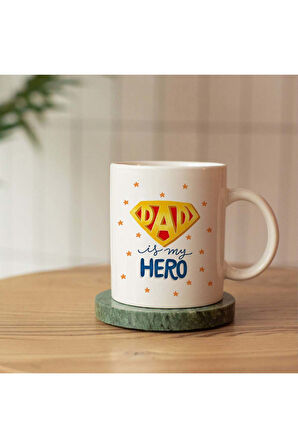 Baba Tasarım Yastık & Kupa & 13x13 cm Paspartu Çerçeve