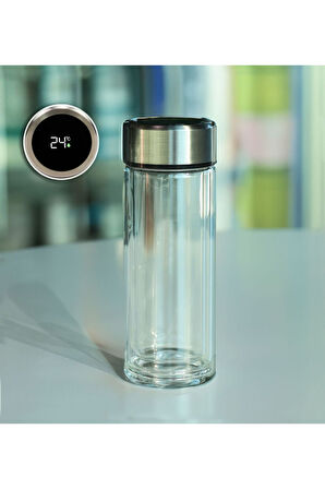 Dereceli Cam Matara & Black Suede Parfüm & Anahtarlık & 2'li Bileklik & Siyah Kupa