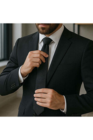 Gri Double Fincan & Kravat & Kartlık & Cüzdan & Tıraş Köpüğü Hediye Seti