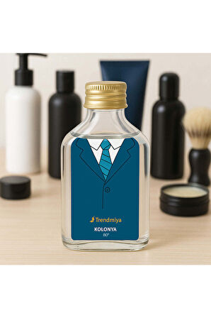 Babalar Günü Kolonya & Mavi Fincan & Godiva Çikolata & Türk Kahvesi Hediye Seti