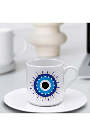 Kolonya & Mum & Nazar Boncuklu Duvar Süsü & Muhabbetli Türk Kahvesi & Fincan Hediye Seti