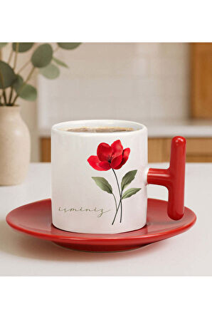 Kişiye Özel Defter & T Kupa & Fincan & Bez Çanta & Mum & Kalem Hediye Seti