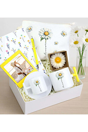 Kişiye Özel Defter & Kalem & Mum & Çerçeve & Bez Çanta & T Kupa ve Fincan Hediye Seti