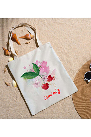 Kişiye Özel Bez Çanta & Fular Yaz Seti