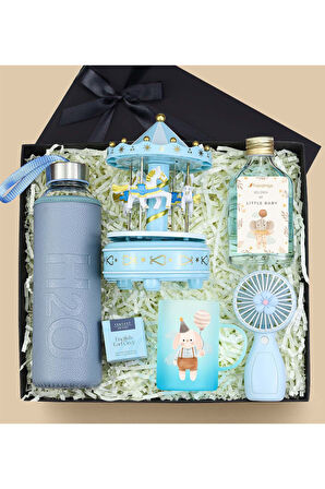 Premium Mavi Yeni Doğan Hediye Kutusu