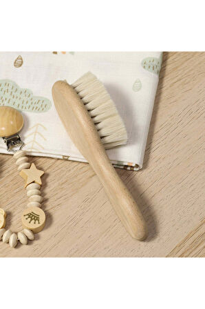 Müslin Bez Örtü & Zıbın & Bebek Saç Fırçası Premium Yenidoğan Hediye Seti