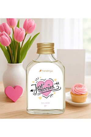 Kişiye Özel Cam Bardak & Bride Taç & Kolonya & Lotus Mum Bride Hediye Seti