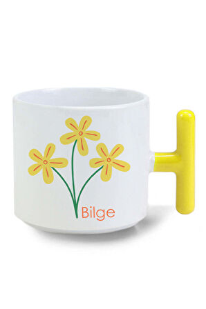 Kişiye Özel T kupa & Papatya Kolye ve Mum Hediye Seti