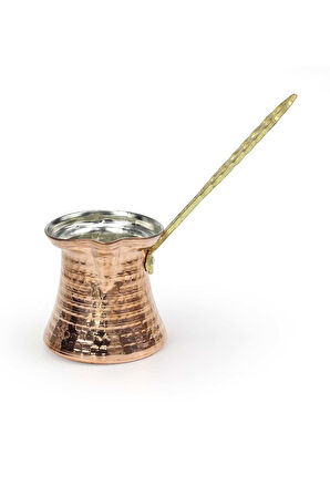 Geleneksel Motifli Türk Kahvesi Fincanı & Bakır Cezve & Türk Kahvesi Hediye Seti