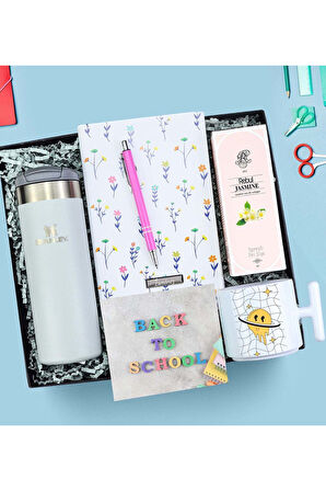 Termos & Defter & Kalem & Kupa & Kolonya Okula Dönüş Hediye Seti