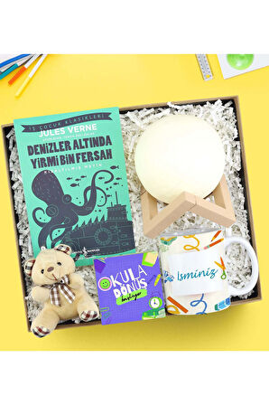 Kitap & Anahtarlık & Gece Lambası & Kupa Okula Dönüş Hediye Seti