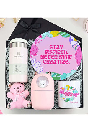 Termos & Hava Nemlendiricisi & Ayıcık Anahtarlık & Kalemlik & Mousepad Hediye Seti