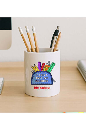 Pipetli Matara 750ml & Kalemlik & Boya Kalemi & 12'li Keçeli Kalem Hediye Seti