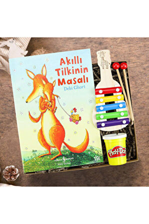 Ksilofon Müzik Aleti & Akıllı Tilkinin Masalı & Play-Doh Oyun Hamuru Hediye Seti