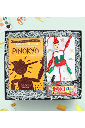 Pinokyo Okuma Kitabı & Çek Bırak Kukla & Züber Kidz Hediye Seti