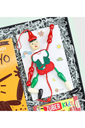 Pinokyo Okuma Kitabı & Çek Bırak Kukla & Züber Kidz Hediye Seti