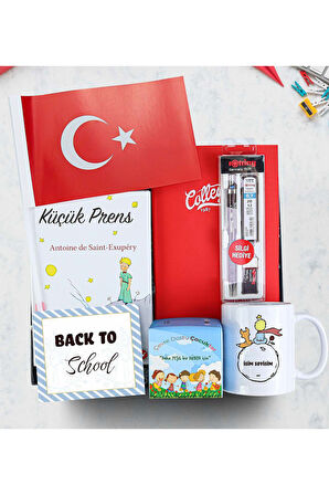 Küçük Prens & Kupa & Okul Defteri & Rotring Kalem Seti & Bitki Dikim Seti & Bayrak Hediye Seti