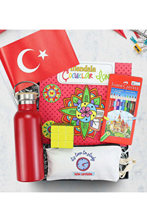 Matara & Mandala & Zeka Küpü & Kuru Boya & Kalemlik & Bayrak Hediye Seti