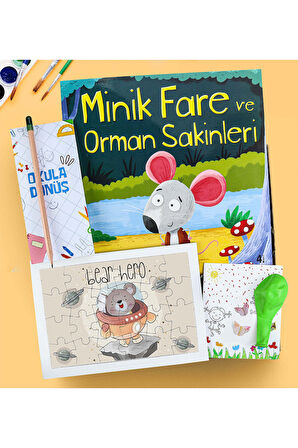 Hikaye Kitabı & Puzzle & Balon & Kalem Hediye Seti