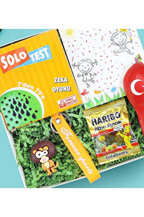 Figürlü Anahtarlık & Balon & Haribo & Solo Test Zeka Oyunu Hediye Seti