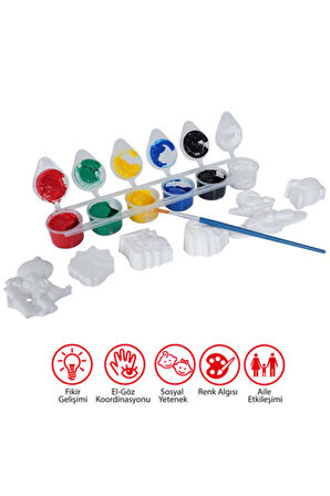 Obje Boyama Oyunu & Haribo Jelibon & Balon Mini Çocuğa Hediye Seti