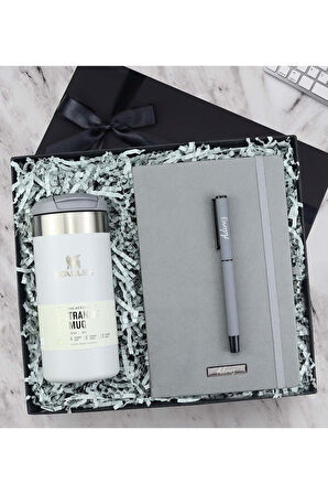 Kişiye Özel Defter & Kalem & Termos Premium Hediye Seti