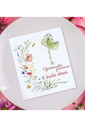 5 Adet Öğretmenler Günü Kartında Broş