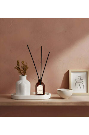 Dekoratif Standlı Alçı Vazo Biblo & Oda Kokusu Seti