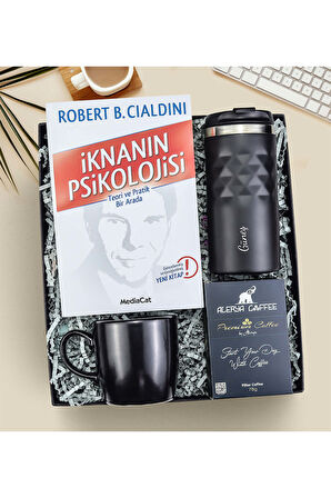 İknanın Psikolojisi Kitabı & Kupa & Kahve & Termos Hediye Seti