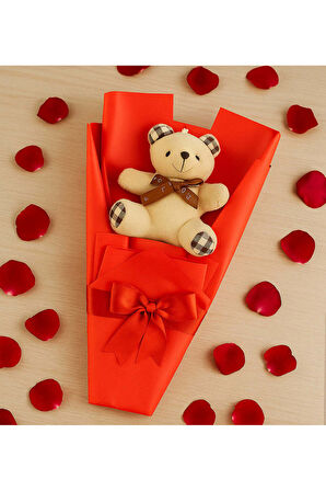 Tekli Ayıcık Buketi & Marsel Lokum & El Yapımı Kupa Hediye Seti