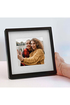 Defter & Kalem & Bitki Çayı & Çerçeve & Gri Double Fincan Hediye Seti