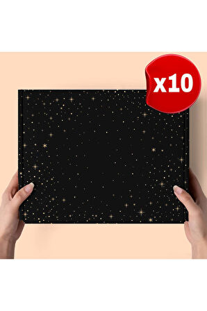 Siyah Tasarım Kutu (10 Adet)