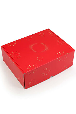 Kırmızı Tasarım Kutu (10 Adet)